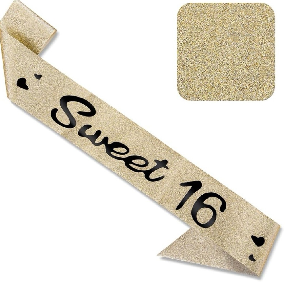 “Sweet 16” birthday sash, worn once
